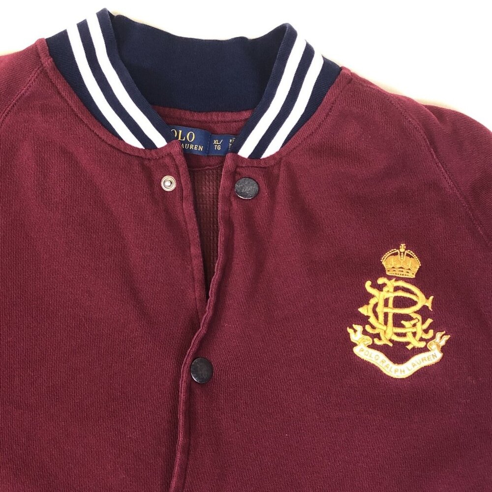 Polo Ralph Lauren Mens Embroidered Button Up Sweater Jacket Thermal Lined XL - Picture 3 of 11